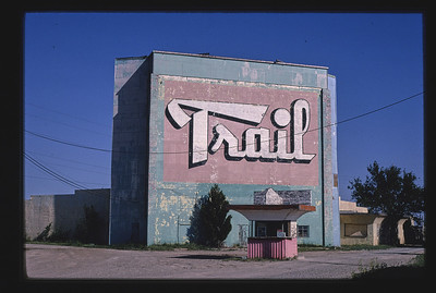 Trail Drive-In Theater, Route 66, Amarillo, Texas (LOC), by photographer John Margolies, 1982.